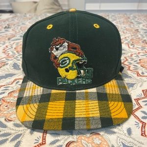 Vintage Green Bay Packers Looney Tunes Plaid Hat